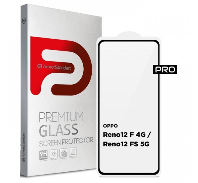Скло захисне Armorstandart Pro OPPO Reno12 F 4G \/ Reno12 FS 5G Black (ARM81826)