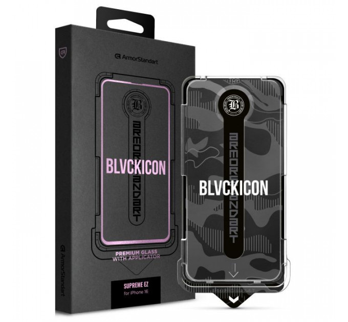 Скло захисне Armorstandart Black Icon Supreme EZ iPhone 16 (ARM80848)