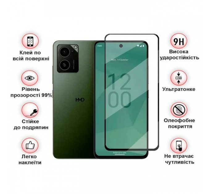 Стекло защитное BeCover HMD Pulse Pro Black (712487)