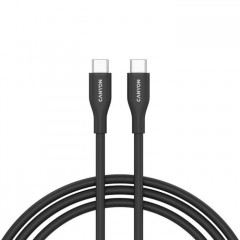 Дата кабель USB-C to USB-C 1.0m CC60SC10 60W Silicon Black Canyon (CNS-CC60SC10B)