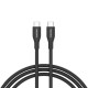 Дата кабель USB-C to USB-C 1.0m CC60SC10 60W Silicon Black Canyon (CNS-CC60SC10B)