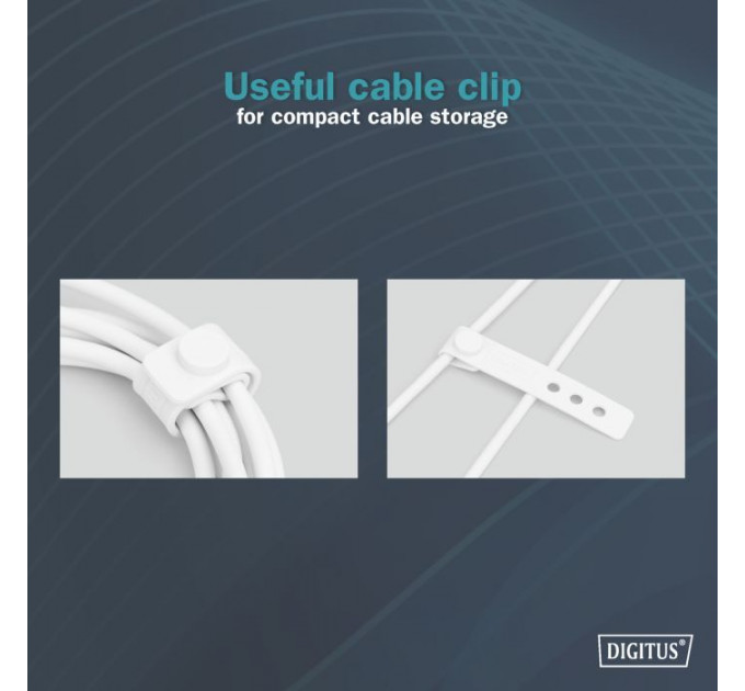 Дата кабель USB 2.0 AM to Lightning 1.0m 12W white Digitus (AK-600108-010-W)