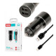 Зарядное устройство для XO TZ09 2.4A\/2 USB + cable lightning Black (XO-TZ09L-BK)