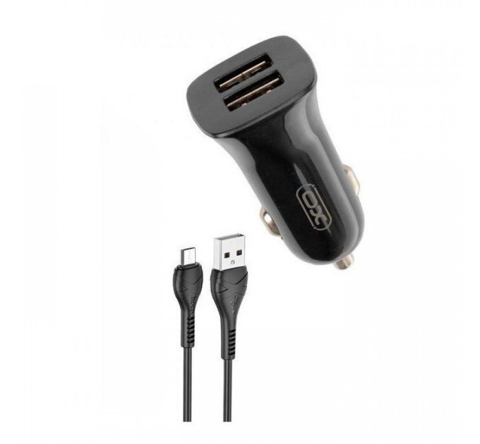Зарядное устройство для XO TZ10 2.4A\/2 USB + Micro USB Black (XO-TZ10-MC-BK) Зарядное устройство для XO TZ10 2.4A\/2 USB + Micro USB Black (XO-TZ10-MC-BK)