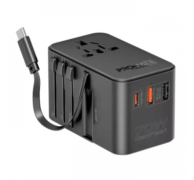 Зарядний пристрій Promate tripmate-gan70r