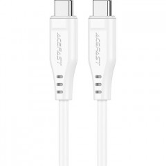 Дата кабель USB-C to USB-C 1.2m 3A TPE C3-03 White Acefast (6974316280859)