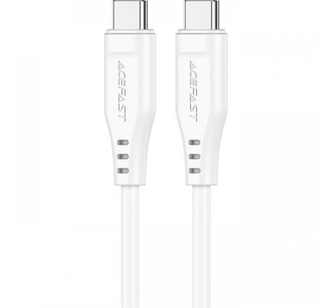 Дата кабель USB-C to USB-C 1.2m 3A TPE C3-03 White Acefast (6974316280859)