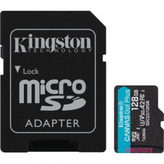 Карта пам/'яті Kingston 128GB microSDXC сlass 10 UHS-I U3 V30 A2 Canvas Go Plus G4 (SDCG4\/128GB)