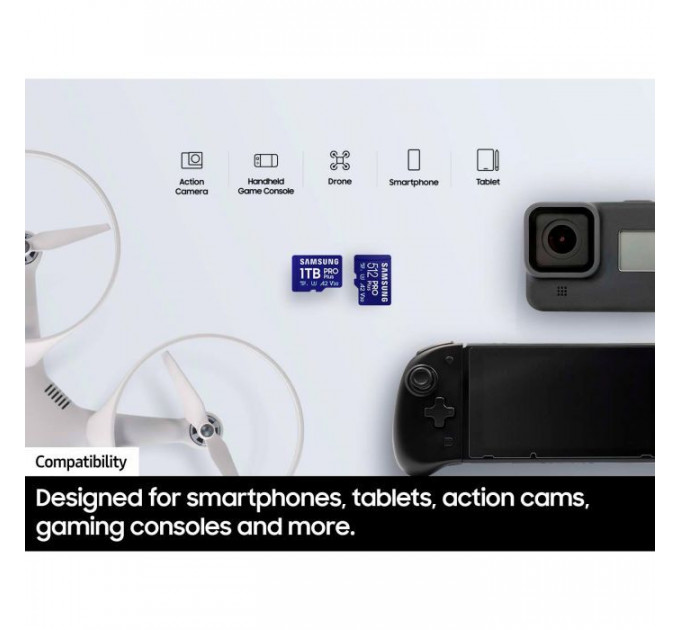 Карта пам/'яті Samsung 256GB microSDXC class 10 UHS-I U3 V30 Pro Plus (MB-MD256SB\/WW)