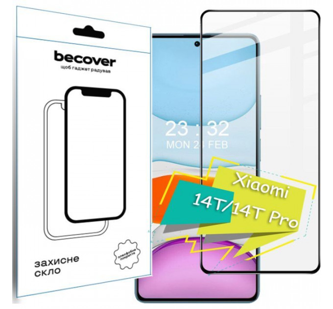 Скло захисне BeCover Xiaomi 14T\/14T Pro Black (713322)