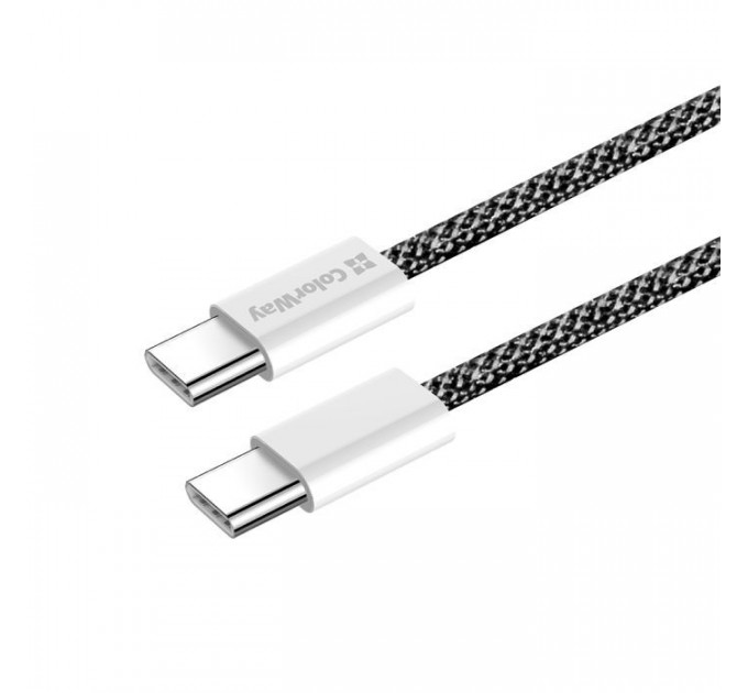 Дата кабеля USB-C to USB-C 2.0м (PDF Fast Charging 60W) 3.0А black ColorWay (CW-CBPDCC068-BK)