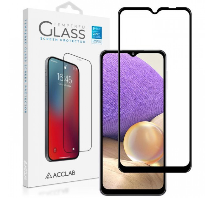 Скло захисне ACCLAB Full Glue Samsung A32 Black (1283126510533)