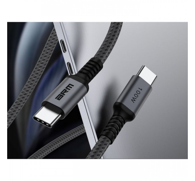 Дата кабель USB-C to USB-C 1.0m PD 100W black-grey Armorstandart (ARM69370)