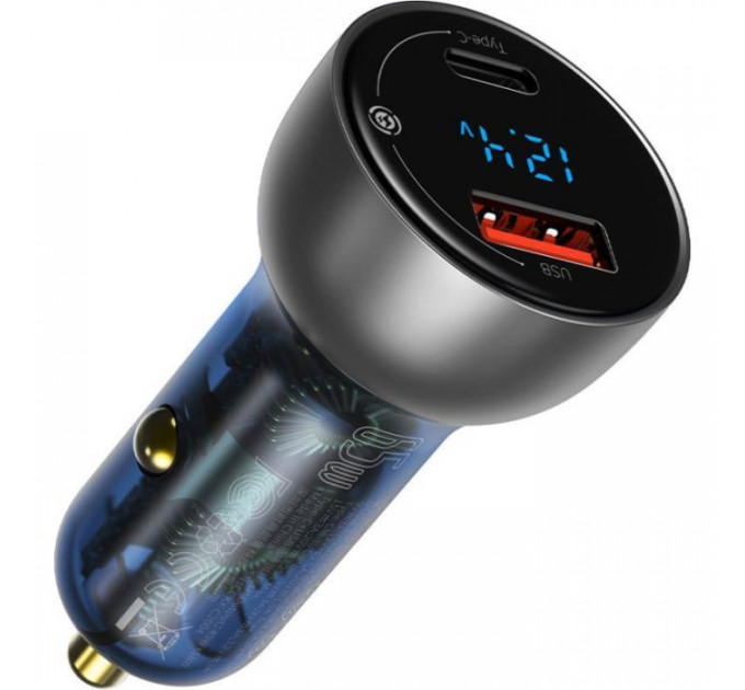 Зарядний пристрій Baseus Particular Digital Display QC+PPS Dual Quick Charger Car Charger 65W Shallow tarnish (CCKX-C0A)