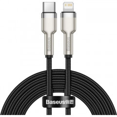 Дата кабель USB-C to Lightning 2.0m Cafule Metal PD 20W black Baseus (CATLJK-B01)