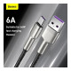 Дата кабель USB 2.0 AM to USB-C 1.0m Cafule Metal 66W black Baseus (CAKF000101)