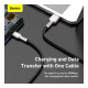Дата кабель USB 2.0 AM to USB-C 1.0m Cafule Metal 66W black Baseus (CAKF000101)