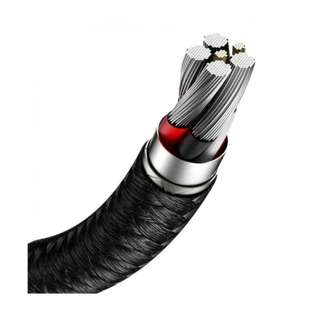 Дата кабель USB 2.0 AM to USB-C 1.0m Cafule Metal 66W black Baseus (CAKF000101)
