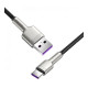 Дата кабель USB 2.0 AM to USB-C 1.0m Cafule Metal 66W black Baseus (CAKF000101)
