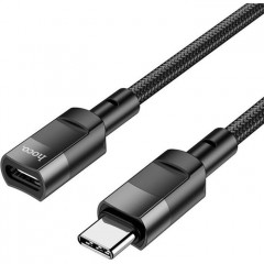 Дата кабель USB-C M\/F 1.2m extension U107 black HOCO (6931474789990)