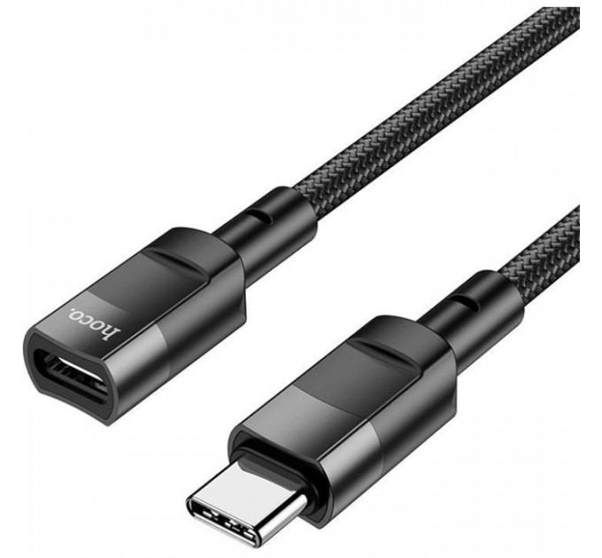 Дата кабель USB-C M\/F 1.2m extension U107 black HOCO (6931474789990)