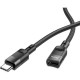 Дата кабель USB-C M\/F 1.2m extension U107 black HOCO (6931474789990)
