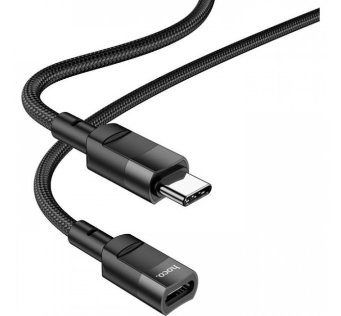 Дата кабель USB-C M\/F 1.2m extension U107 black HOCO (6931474789990)