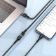 Дата кабель USB-C M\/F 1.2m extension U107 black HOCO (6931474789990)