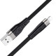 Дата кабель USB 2.0 AM to Lightning 1.0m 2.4A silicone X53 black HOCO (6931474738059)