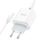 Зарядний пристрій HOCO C105A Stage 1xUSB-C PD20W + 1xUSB QC3.0 + cable USB-C to Lightning White (6931474782939)
