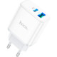 Зарядний пристрій HOCO C105A Stage 1xUSB-C PD20W + 1xUSB QC3.0 + cable USB-C to Lightning White (6931474782939)