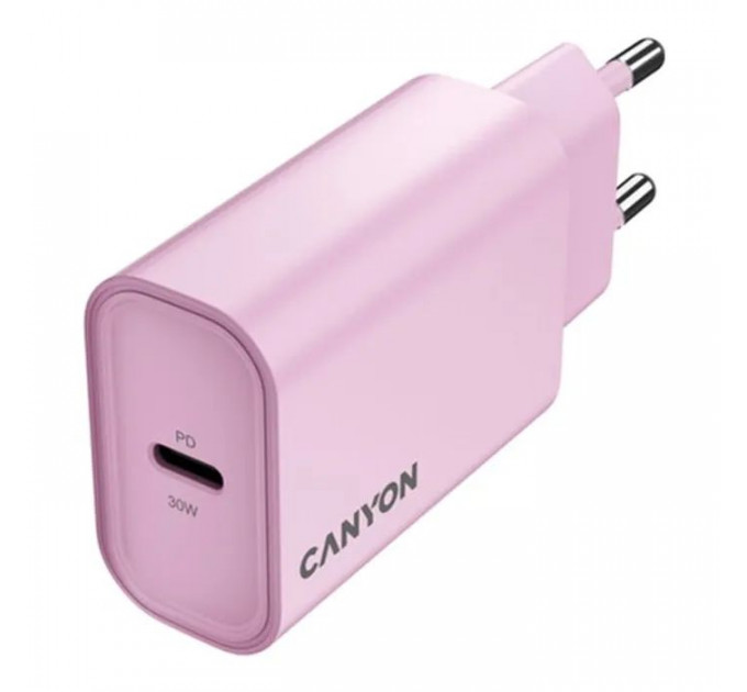 Зарядний пристрій Canyon 30CL OnCharge USB-C PD30W Pink (CNE-CHA30CLPK)