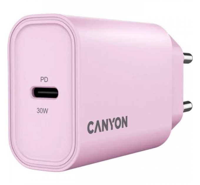 Зарядний пристрій Canyon 30CL OnCharge USB-C PD30W Pink (CNE-CHA30CLPK)
