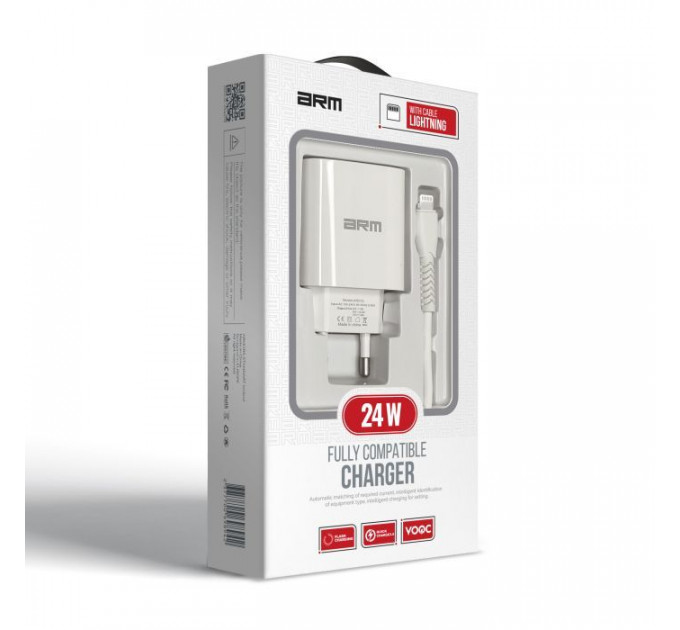Зарядний пристрій Armorstandart AR012 Basic USB 24W + cable USB to Lightning White (ARM69894)