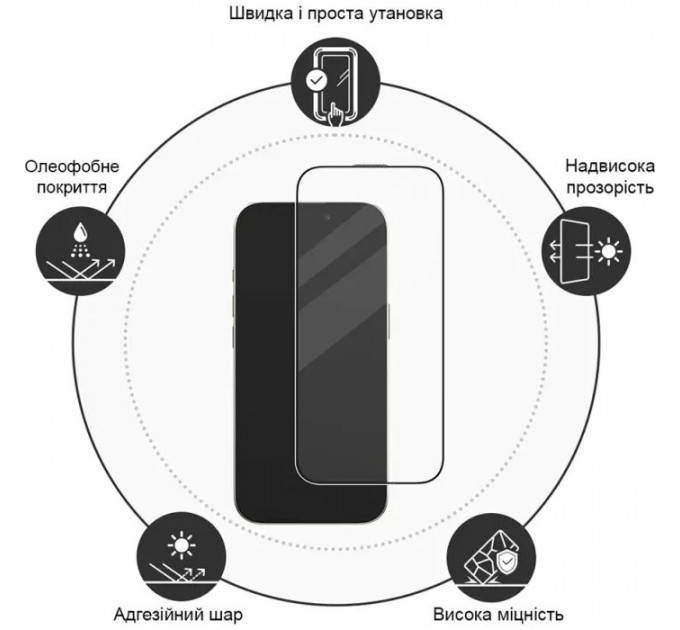 Скло захисне Drobak Samsung Galaxy A26 Black (383868)