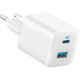 Зарядний пристрій Anker PowerPort 323 33W USB-C + USB-C White (A2331G21)