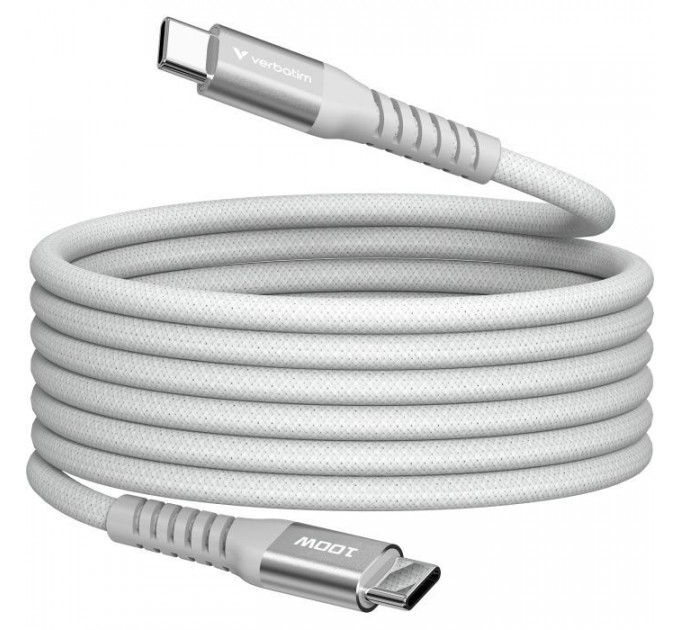 Дата кабеля USB-C to USB-C 1.2m Magnetic 100W серая Verbatim