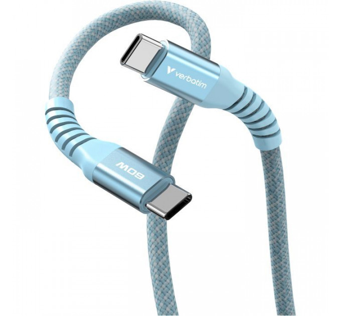 Дата кабель USB-C to USB-C 1.2m Magnetic 60W blue Verbatim (31852)