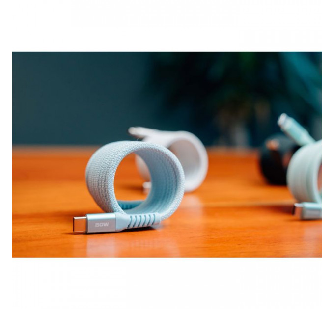 Дата кабель USB-C to USB-C 1.2m Magnetic 60W blue Verbatim (31852)