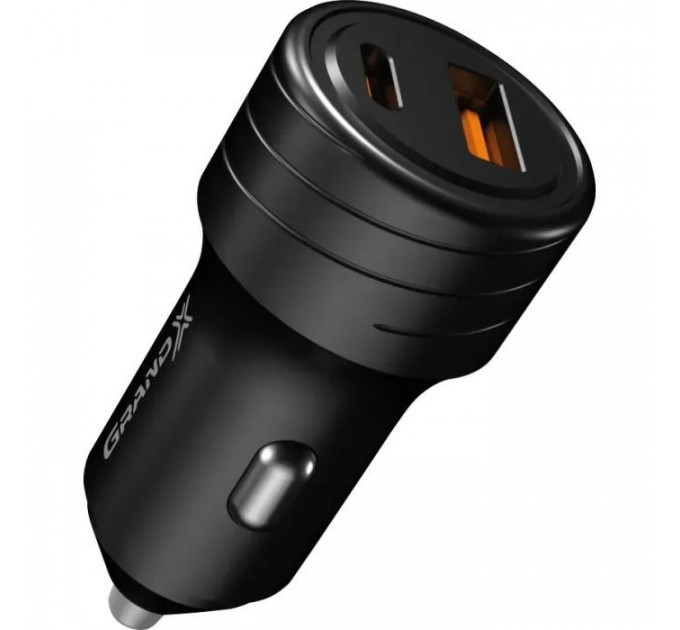 Зарядний пристрій Grand-X CH-30B 30W 1xUSB + 1xUSB-C PD + QC3.0 AFC FCP SCP VOOC Black (CH-30B)