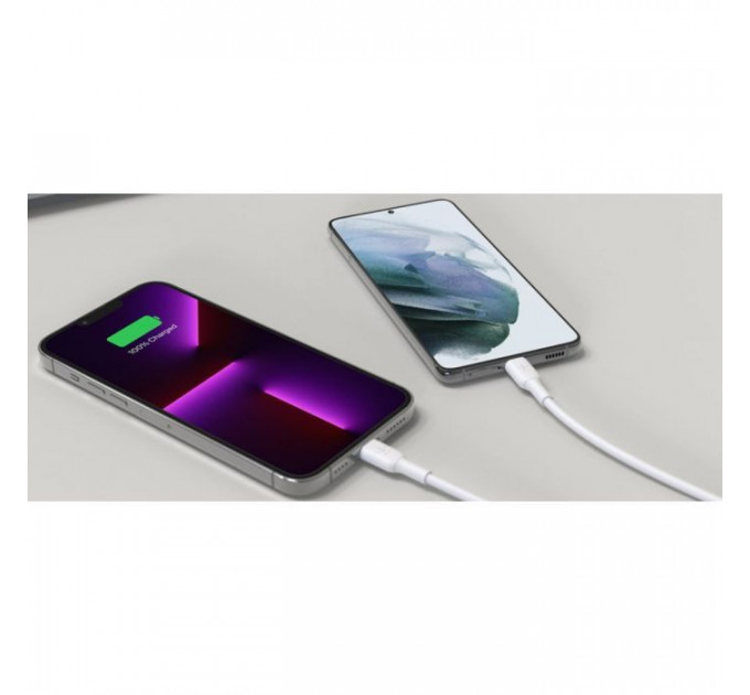 Зарядний пристрій Belkin 2xUSB-C PD65W GaN PPS + cable USB-C to USB-C 2.0m White (WCH013VF2MWH-B6)