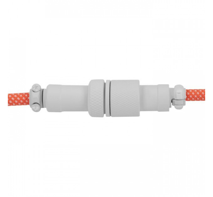 Дата кабель USB-C + USB A to USB-C 1.36m Coiled Aviator orange Keychron (CAB14_KEYCHRON)