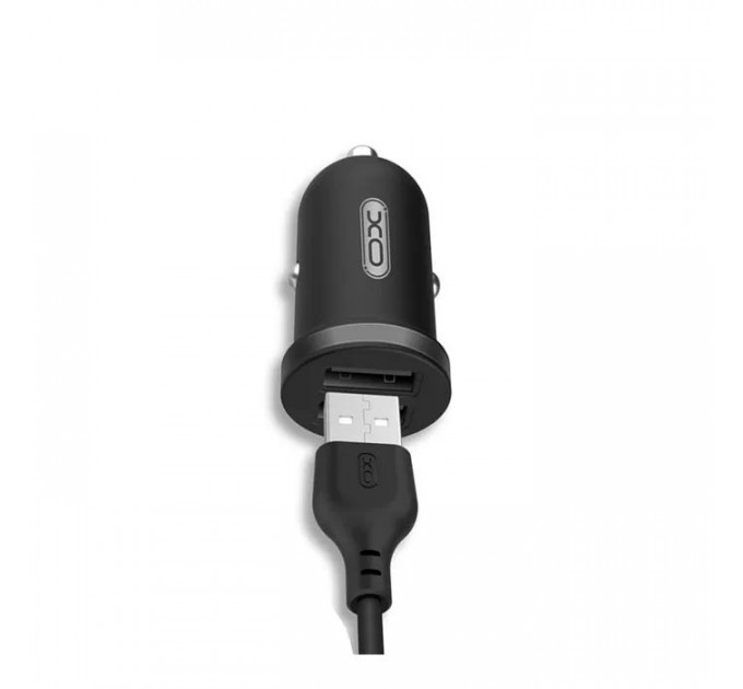 Зарядний пристрій XO 2xUSB 2.1A + cable USB to Micro 5P black (TZ08-M-BK)
