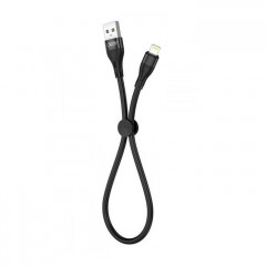 Дата кабель USB 2.0 AM to Lightning 0.25m 2.4A black XO (XO-NB179-025-BK)
