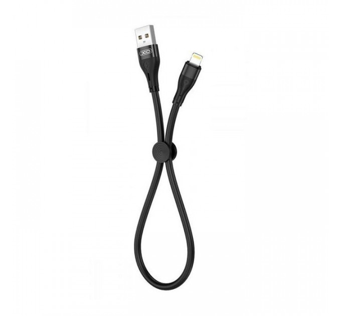 Дата кабель USB 2.0 AM to Lightning 0.25m 2.4A black XO (XO-NB179-025-BK)