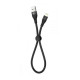 Дата кабель USB 2.0 AM to Lightning 0.25m 2.4A black XO (XO-NB179-025-BK)