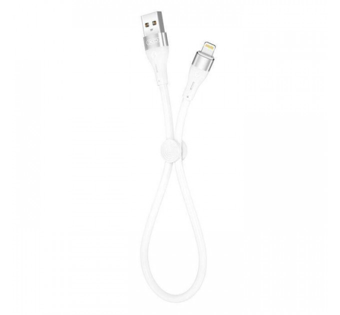 Дата кабель USB 2.0 AM to Lightning 0.25m 2.4A white XO (XO-NB179-BK)
