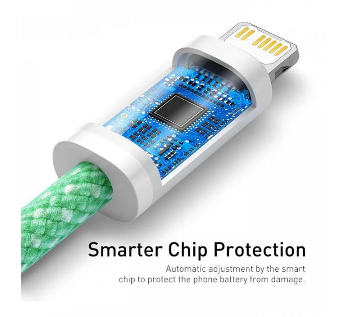Дата кабель USB-C to Lightning 2.0m 20W green Baseus (CALD000106)