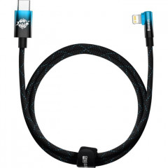 Дата кабель USB-C to Lightning 1.0m 20W 90° corner black\/blue Baseus (CAVP000221)