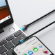 Дата кабель USB-C to Lightning 1.0m 20W 90° corner black\/blue Baseus (CAVP000221)